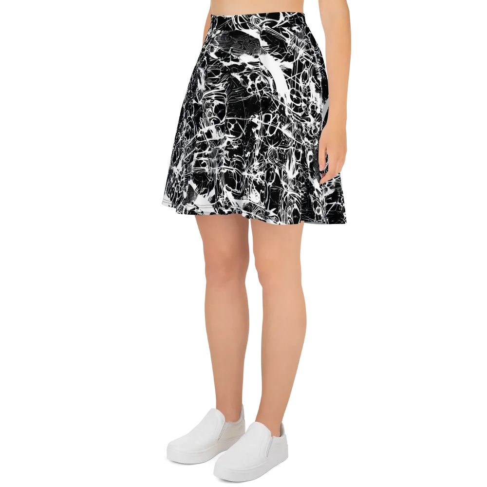 Obsidian Sketch on Skater Skirt — Left