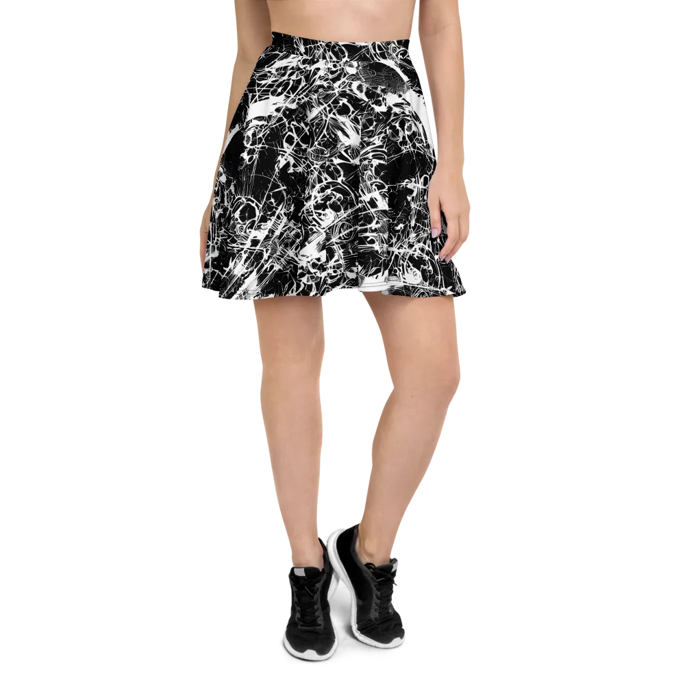 Obsidian Sketch on Skater Skirt — Front