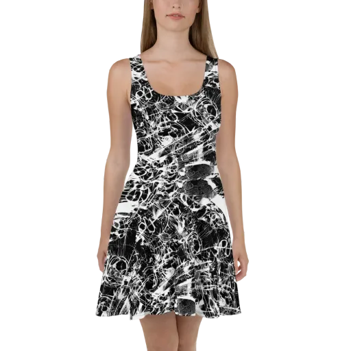 Obsidian Sketch on a Skater Dress