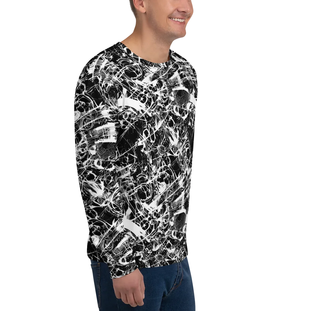 Obsidian Sketch on Sweatshirt — Right Front