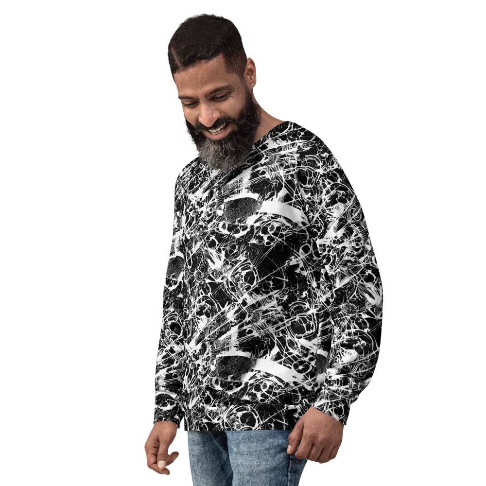 Obsidian Sketch on Sweatshirt — Left Front