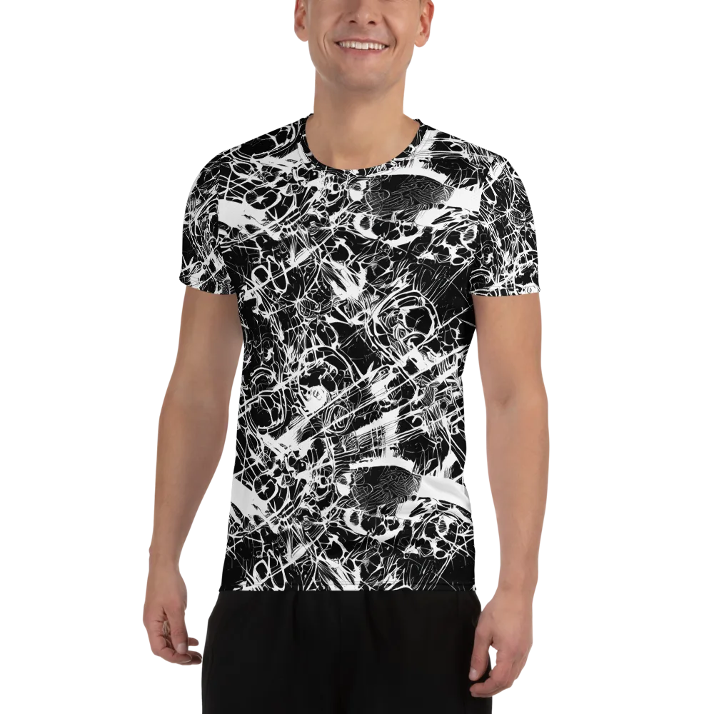 Obsidian Sketch on Men's Athletic T-Shirt — Front