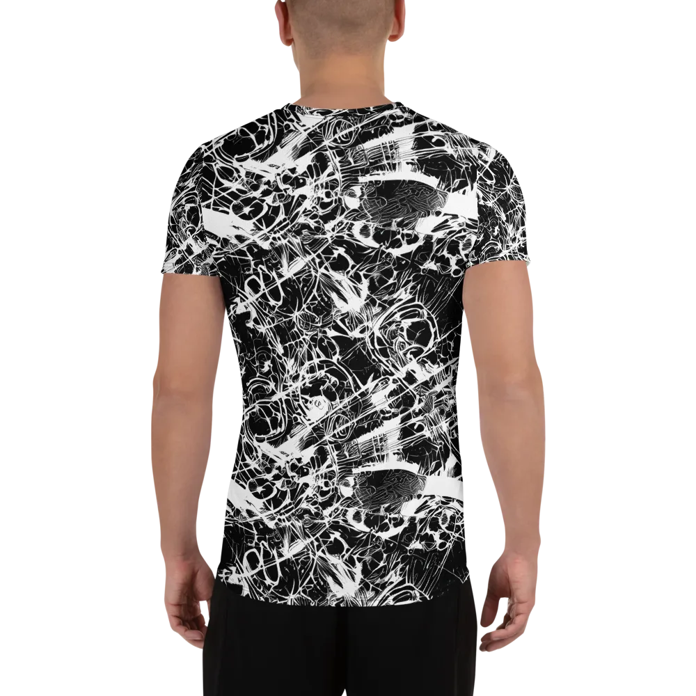 Obsidian Sketch on Men's Athletic T-Shirt — Back
