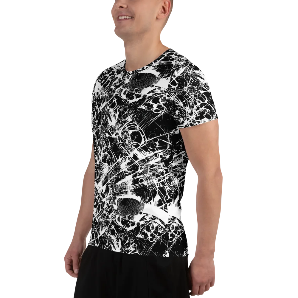 Obsidian Sketch on Men's Athletic T-Shirt — Left