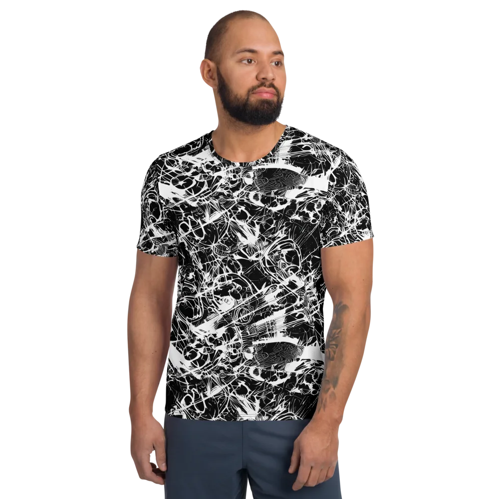 Obsidian Sketch on Men's Athletic T-Shirt — Front