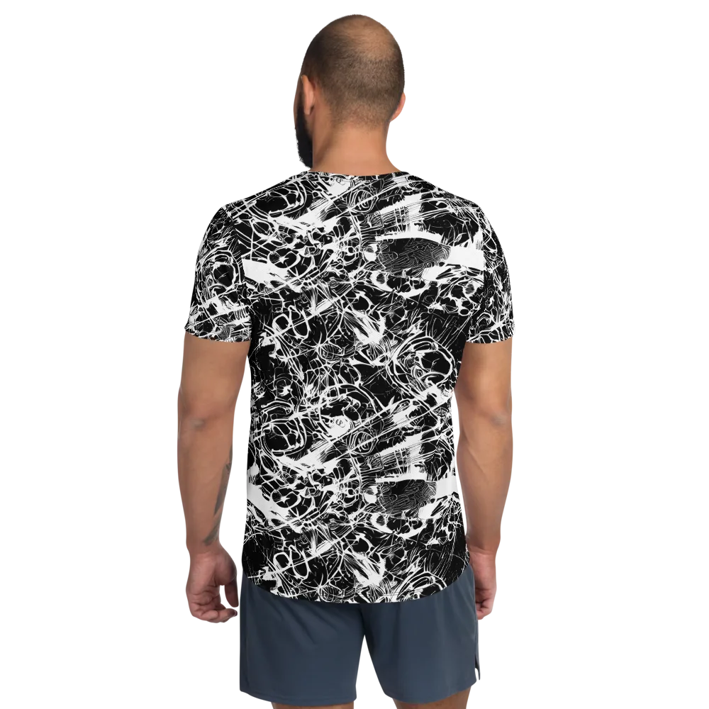 Obsidian Sketch on Men's Athletic T-Shirt — Back