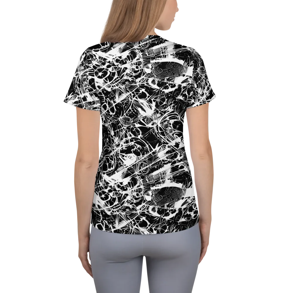 Obsidian Sketch on Women's Athletic T-Shirt — Back