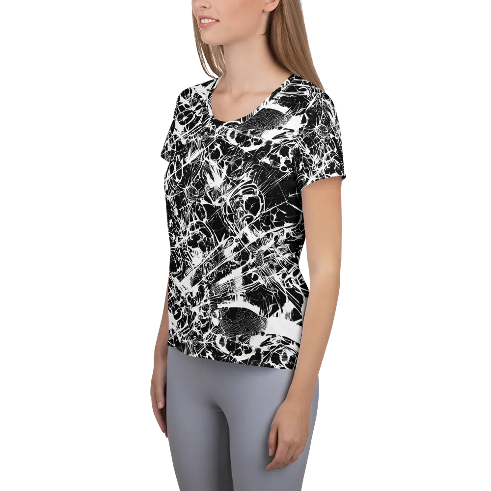 Obsidian Sketch on Women's Athletic T-Shirt — Left