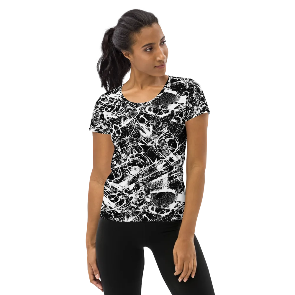 Obsidian Sketch on Women's Athletic T-Shirt — Front
