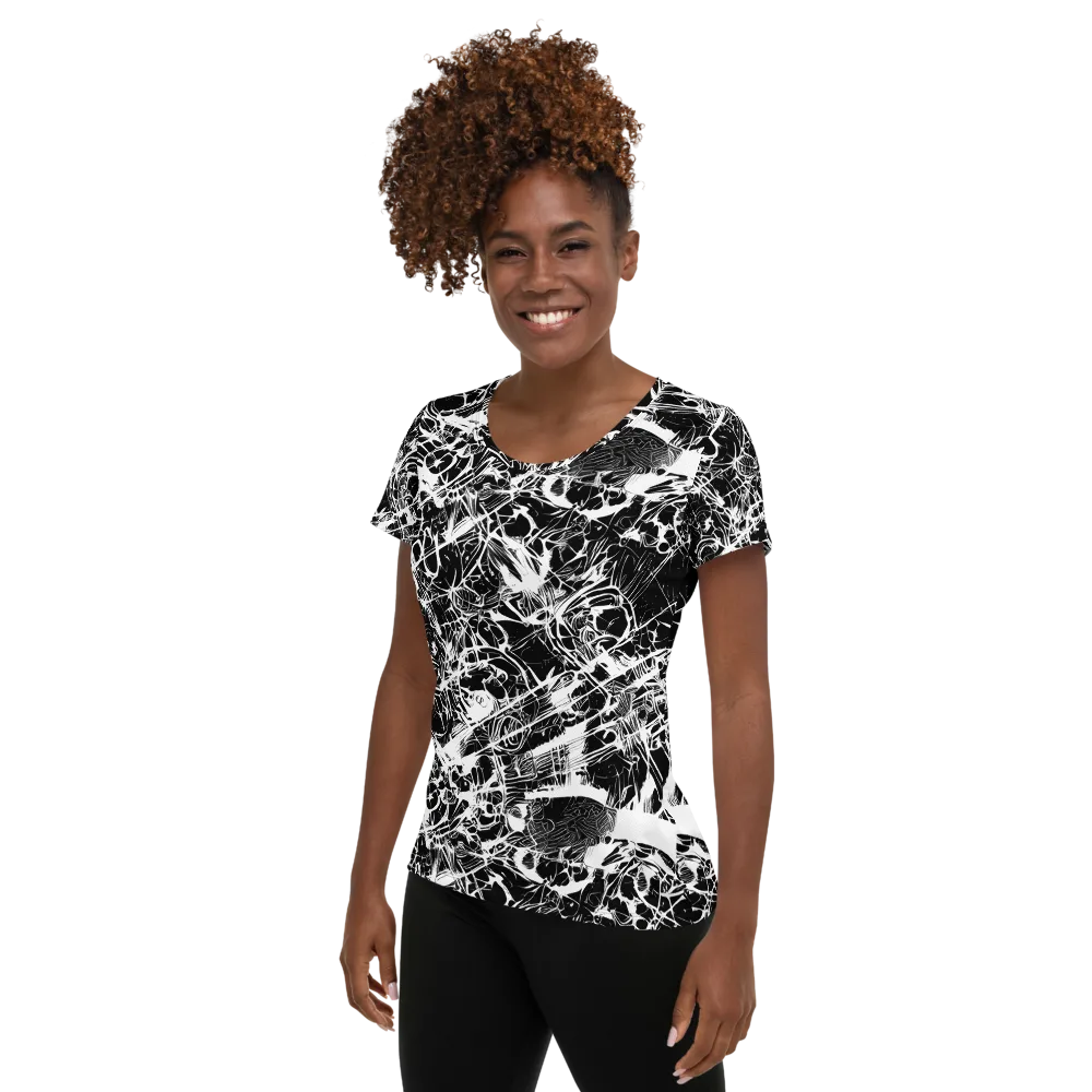 Obsidian Sketch on Women's Athletic T-Shirt — Left