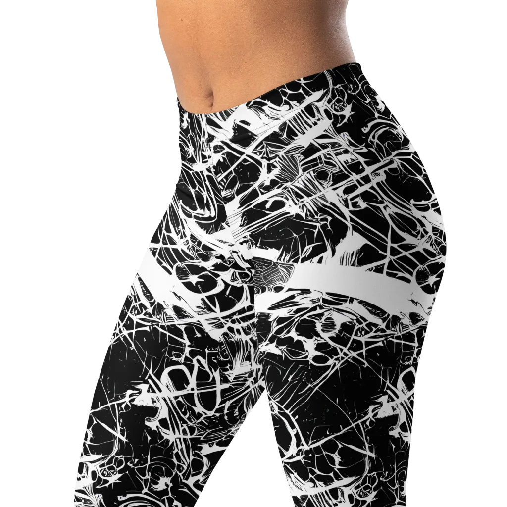 Obsidian Sketch on Leggings — Left Front