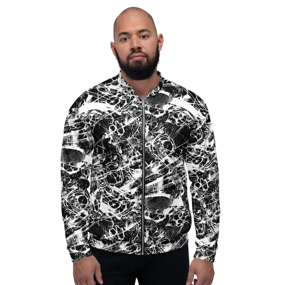 Obsidian Sketch on Bomber Jacket — Front