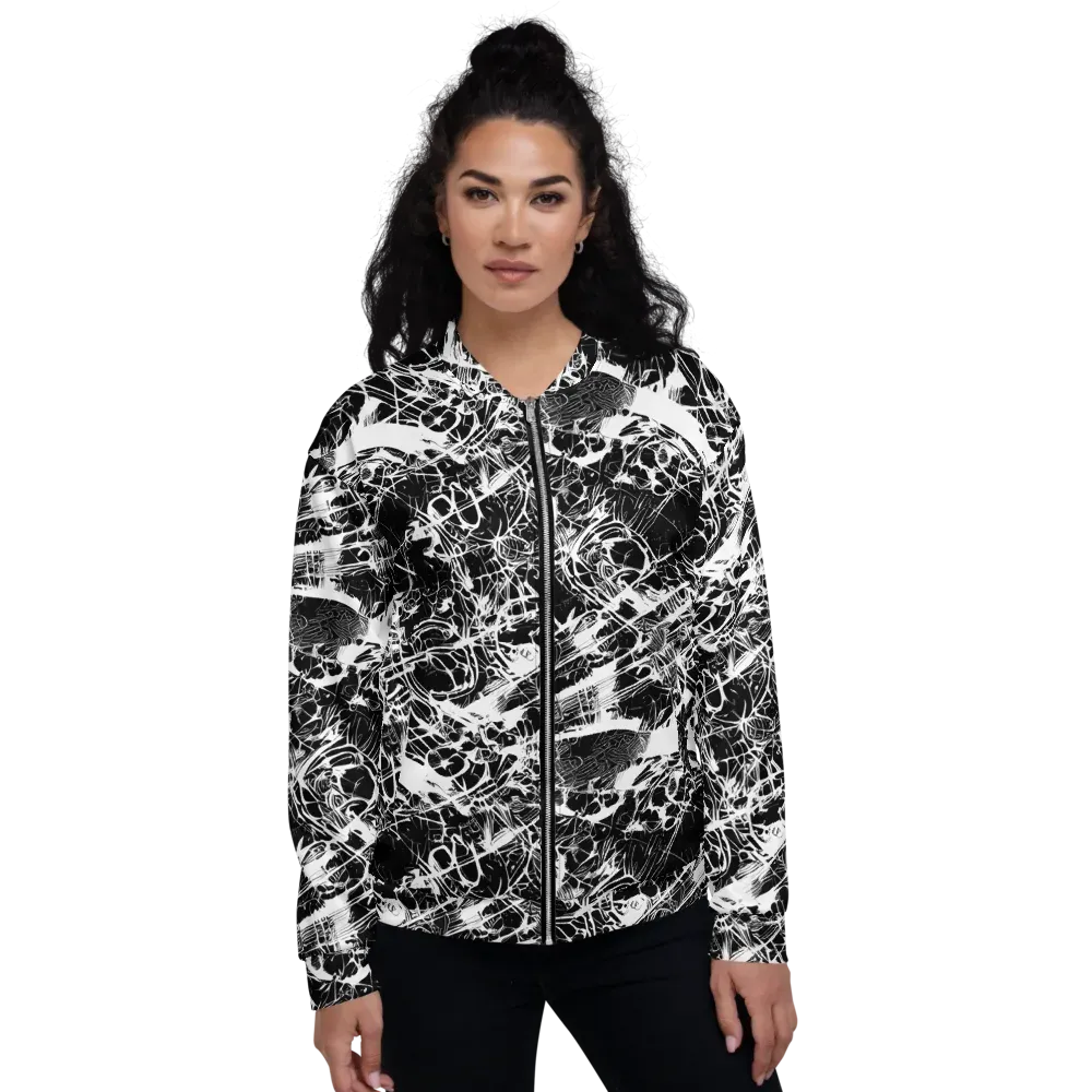 Obsidian Sketch on Bomber Jacket — Front