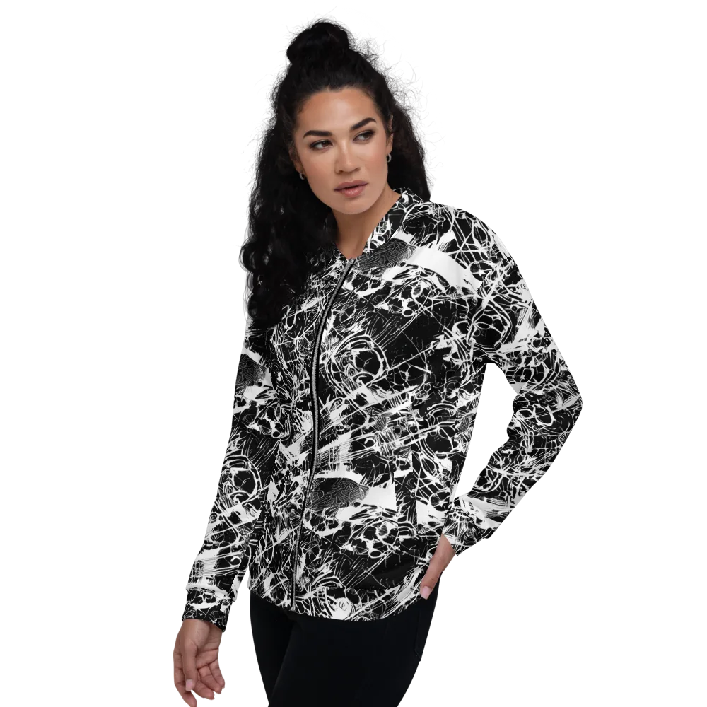Obsidian Sketch on Bomber Jacket — Left