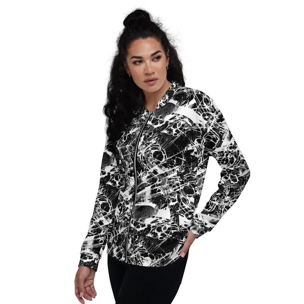 Obsidian Sketch on Bomber Jacket — Left