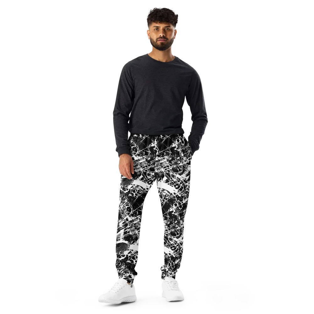 Obsidian Sketch on Men's Joggers — Front