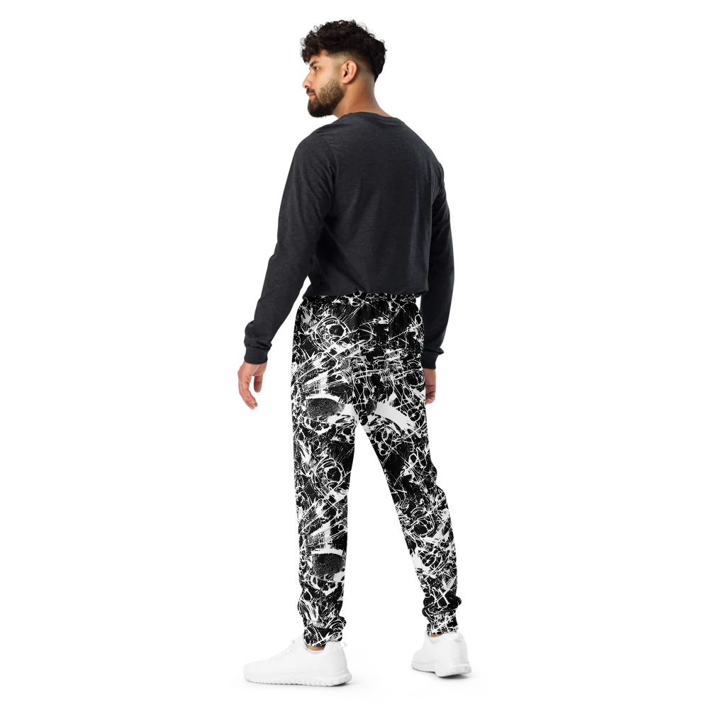 Obsidian Sketch on Men's Joggers — Back
