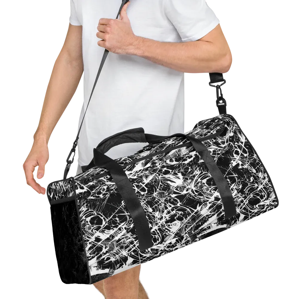Obsidian Sketch on Duffle Bag — Right Front