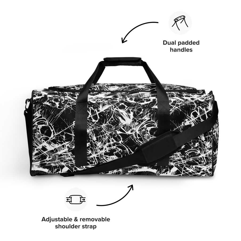 Obsidian Sketch on Duffle Bag — Front