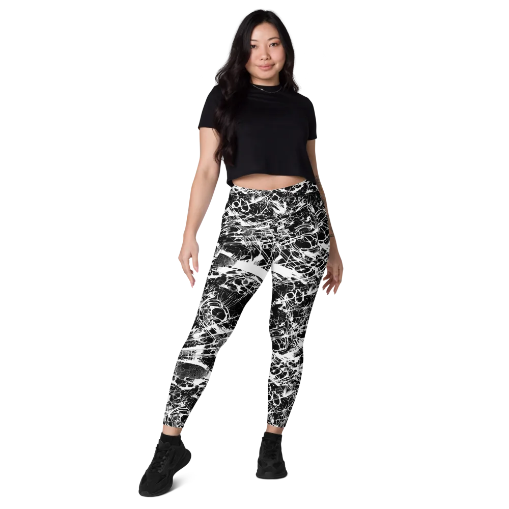 Obsidian Sketch on Leggings with Pockets — Front