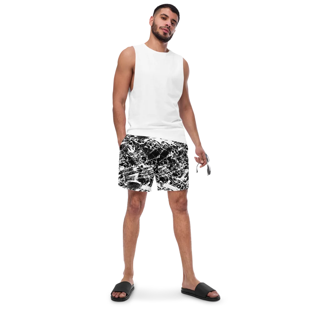 Obsidian Sketch on Swim Trunks — Front