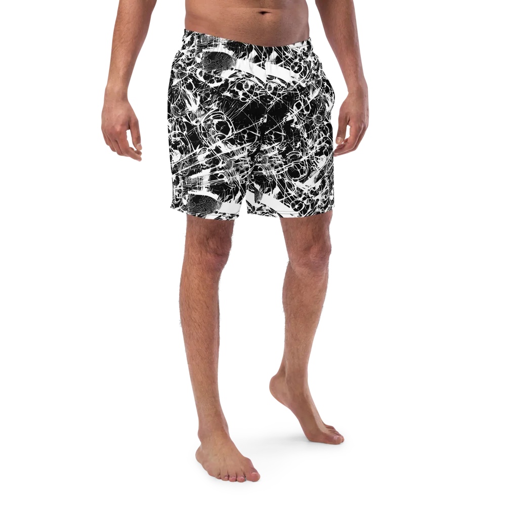 Obsidian Sketch on Swim Trunks — Front