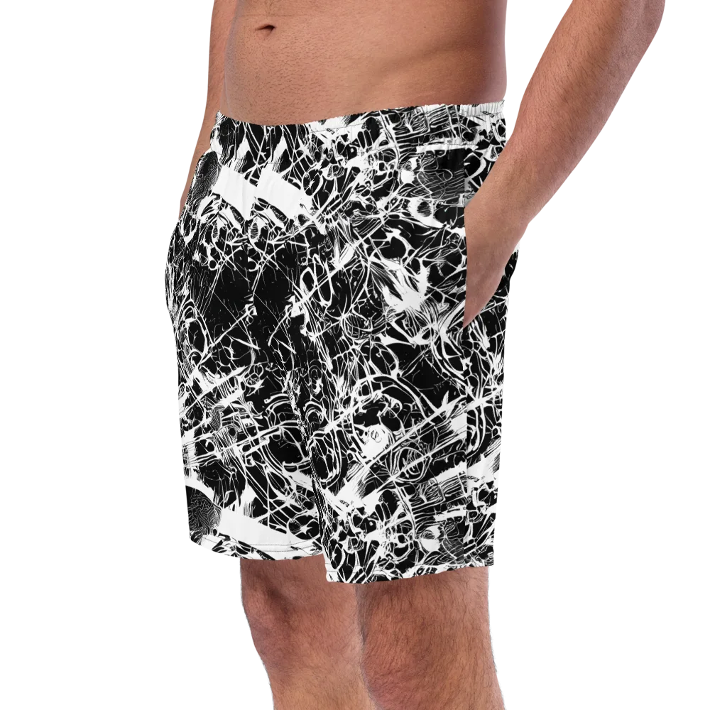 Obsidian Sketch on Swim Trunks — Left Front