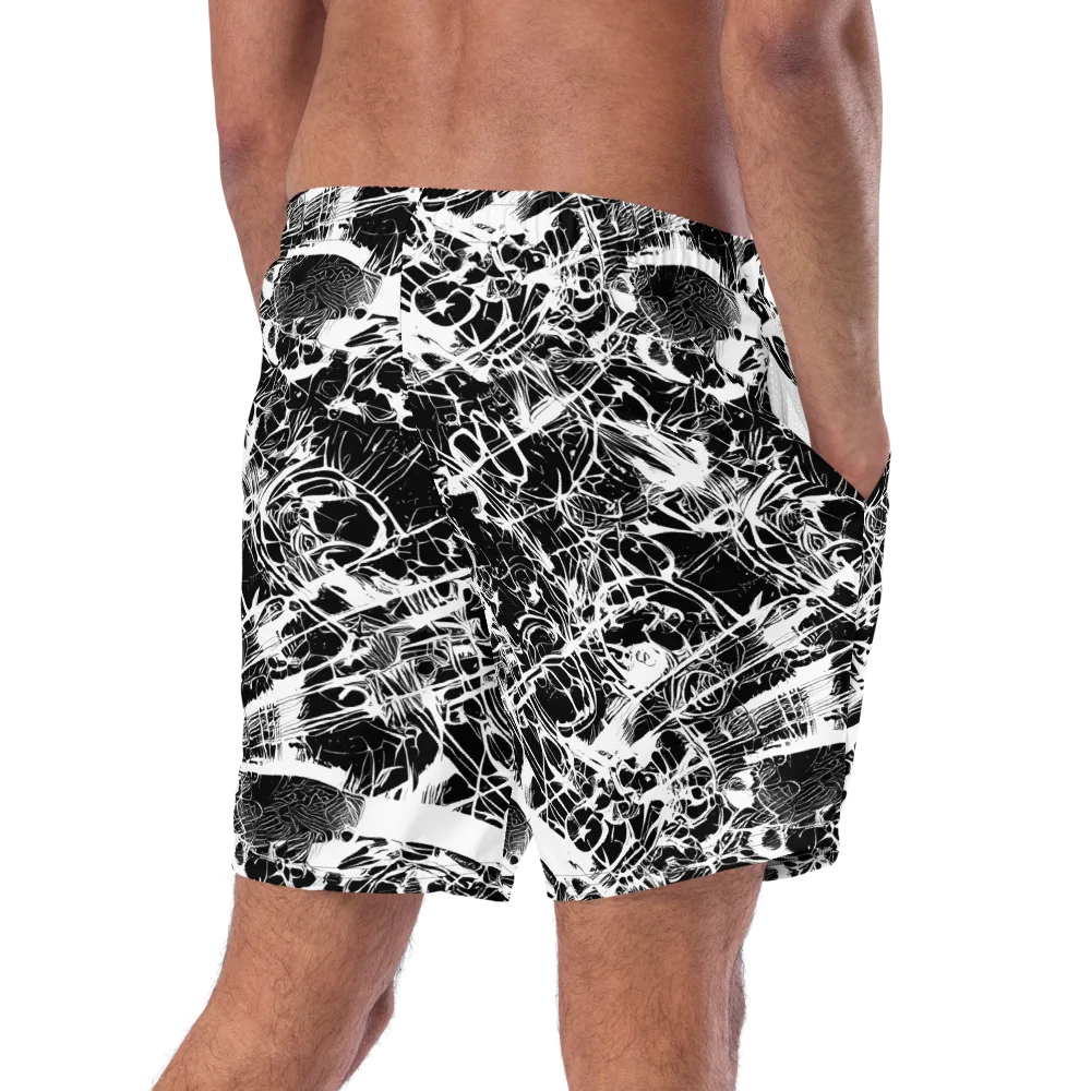 Obsidian Sketch on Swim Trunks — Right Back
