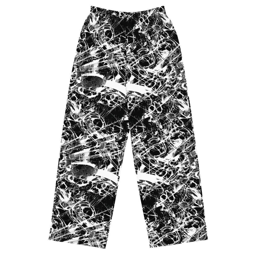 Obsidian Sketch on Wide-Leg Pants — Front