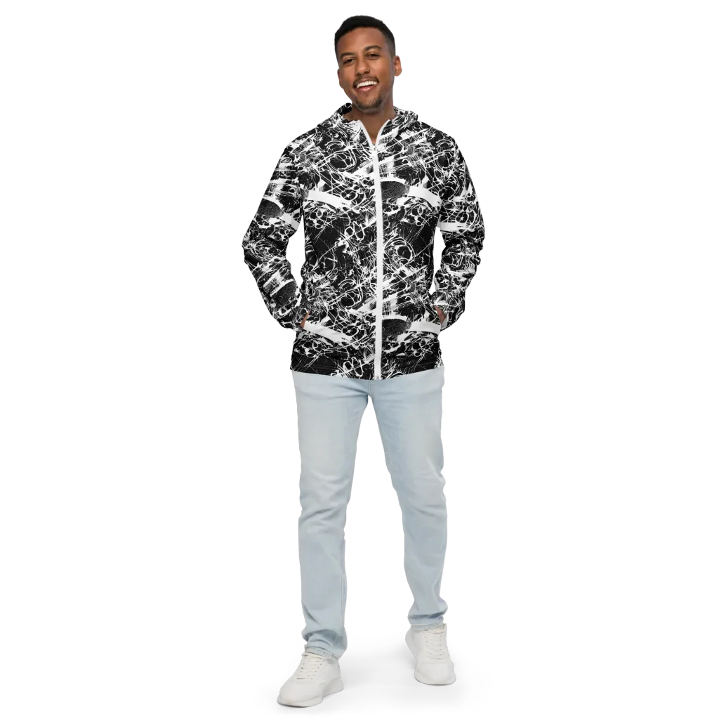 Obsidian Sketch on Men's Windbreaker — Front