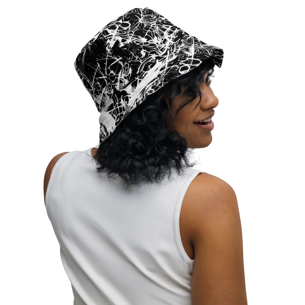 Obsidian Sketch on Reversible Bucket Hat — Right Outside