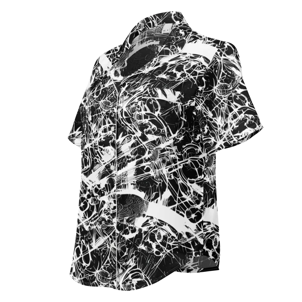 Obsidian Sketch on Women's Short Sleeve Pajama Top — Left Front