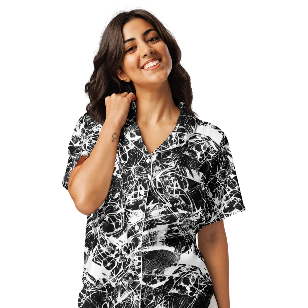 Obsidian Sketch on Women's Short Sleeve Pajama Top — Front