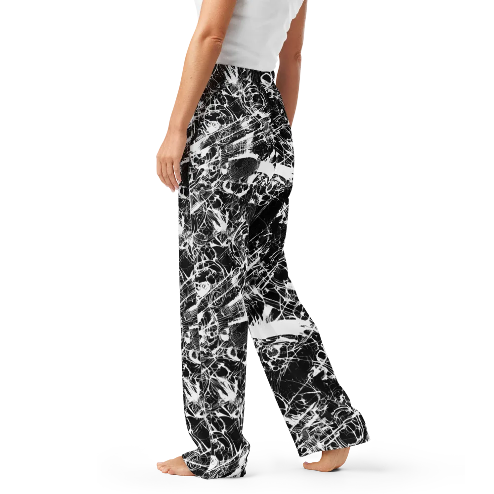 Obsidian Sketch on Women's Pajama Pants — Left