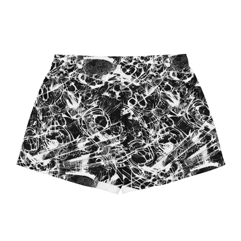 Obsidian Sketch on Women's Pajama Shorts — Back