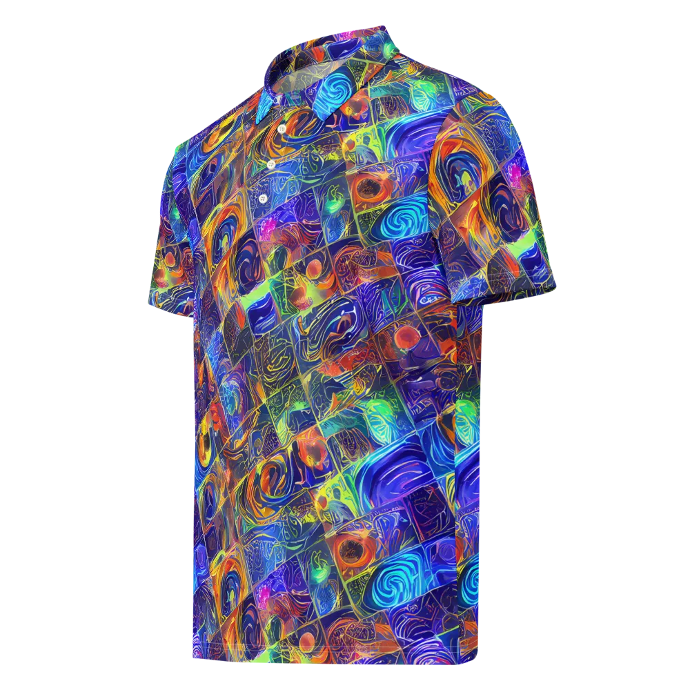 Vivid Vertigo on Men's Slim Fit Polo Shirt — Left Front