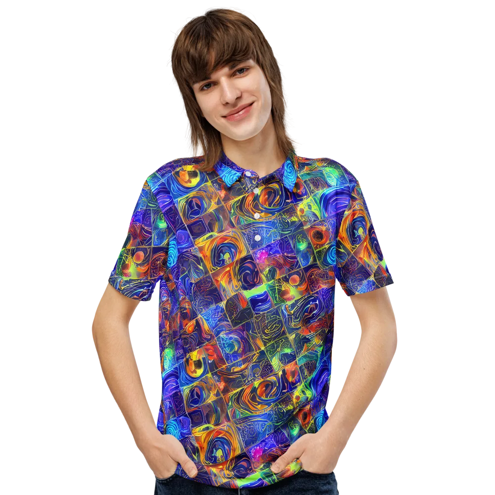 Vivid Vertigo on Men's Slim Fit Polo Shirt — Front
