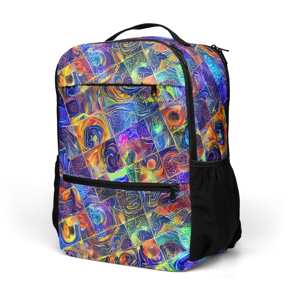 Vivid Vertigo on Utility Backpack — Left Front
