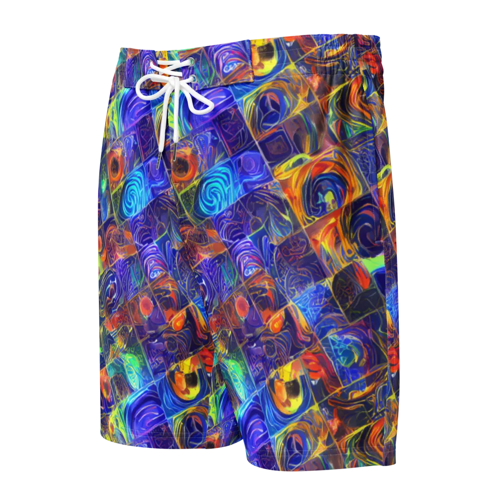 Vivid Vertigo on Men's Board Shorts — Front