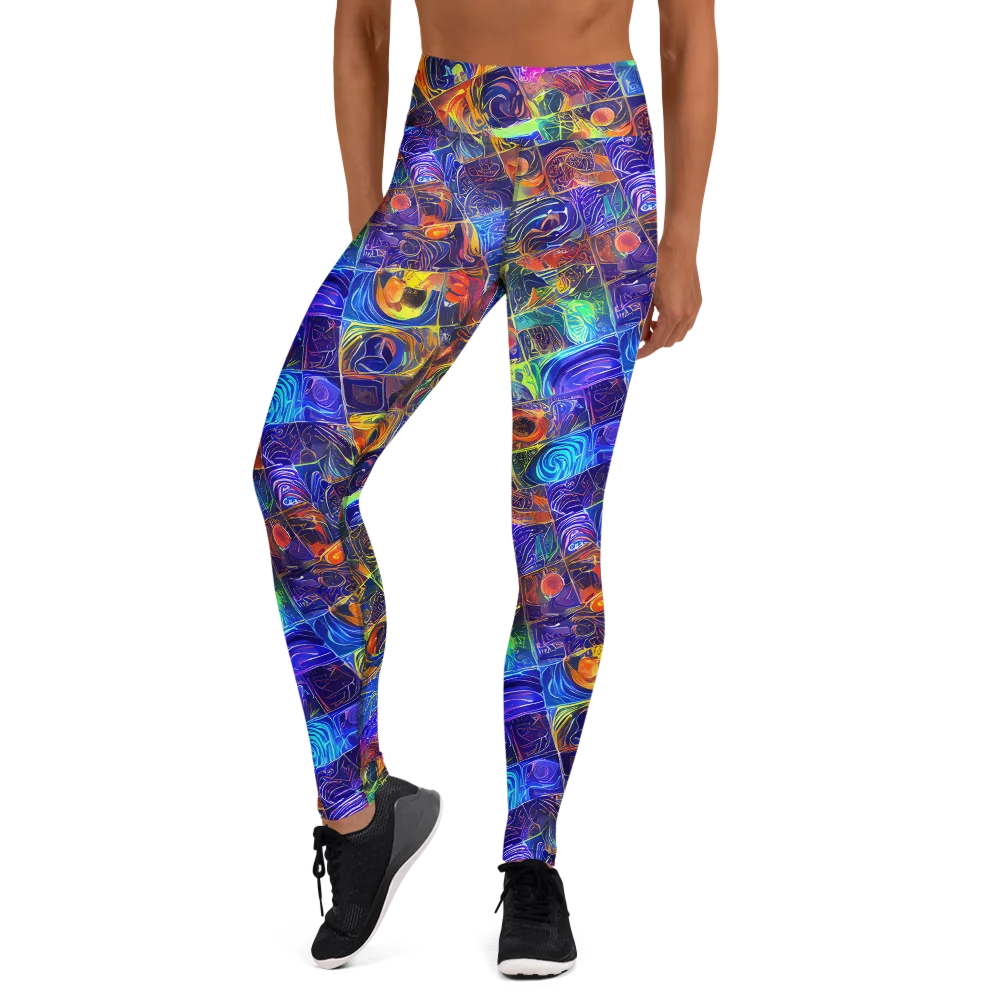 Vivid Vertigo on Yoga Leggings — Front
