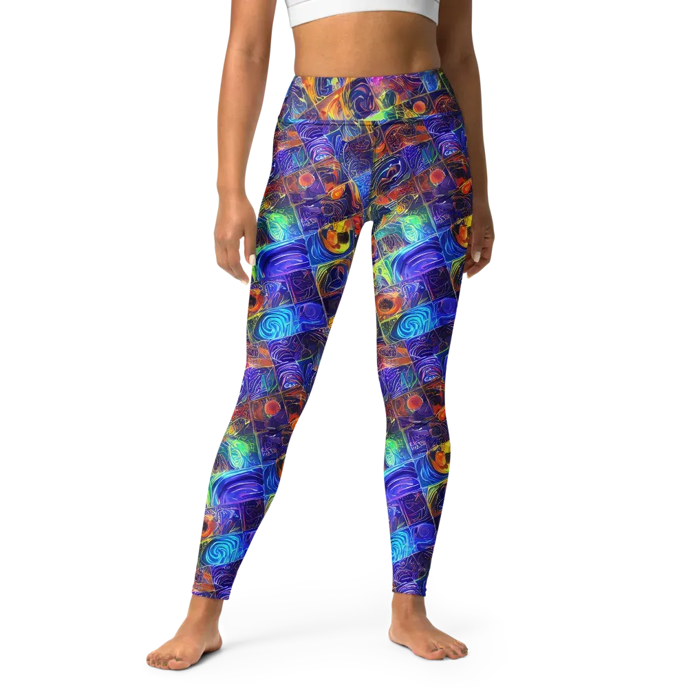 Vivid Vertigo on Yoga Leggings — Front