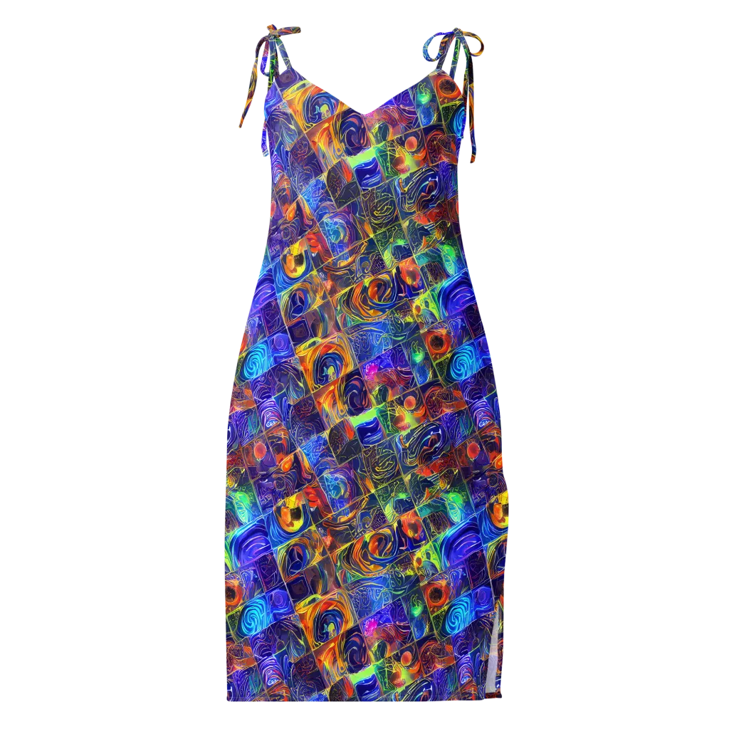 Vivid Vertigo on Slip Dress — Front