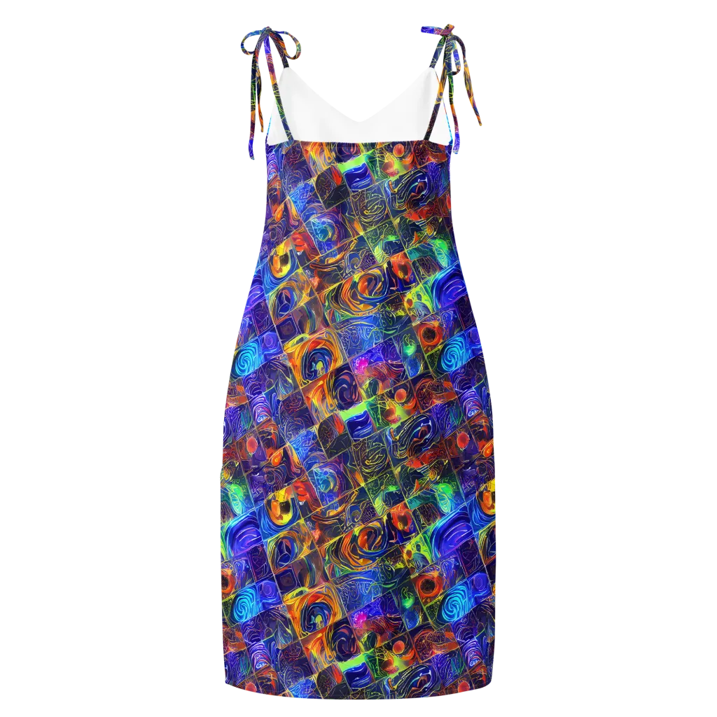 Vivid Vertigo on Slip Dress — Back