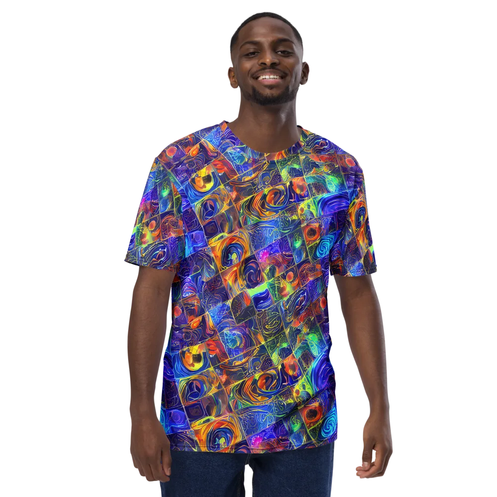 Vivid Vertigo on Men's Crew Neck T-Shirt — Front