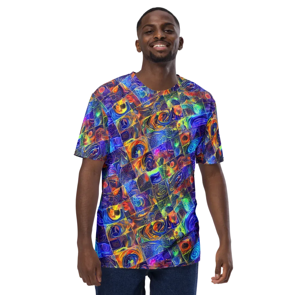 Vivid Vertigo on Men's Crew Neck T-Shirt — Front
