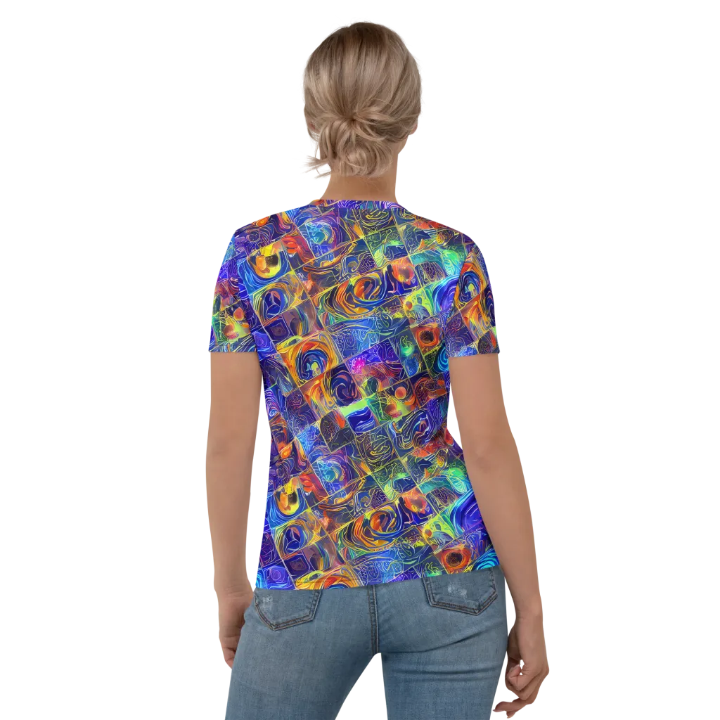 Vivid Vertigo on Women's Crew Neck T-Shirt — Back