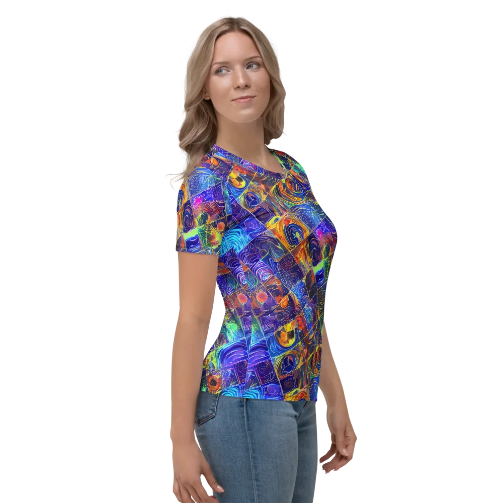 Vivid Vertigo on Women's Crew Neck T-Shirt — Right