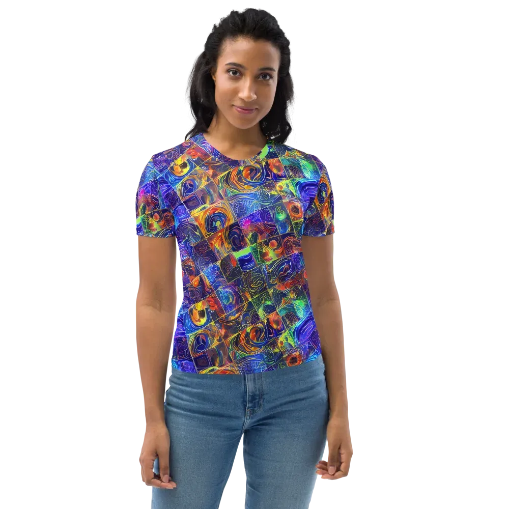 Vivid Vertigo on Women's Crew Neck T-Shirt — Front