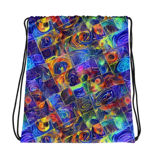 Vivid Vertigo on a Drawstring Bag