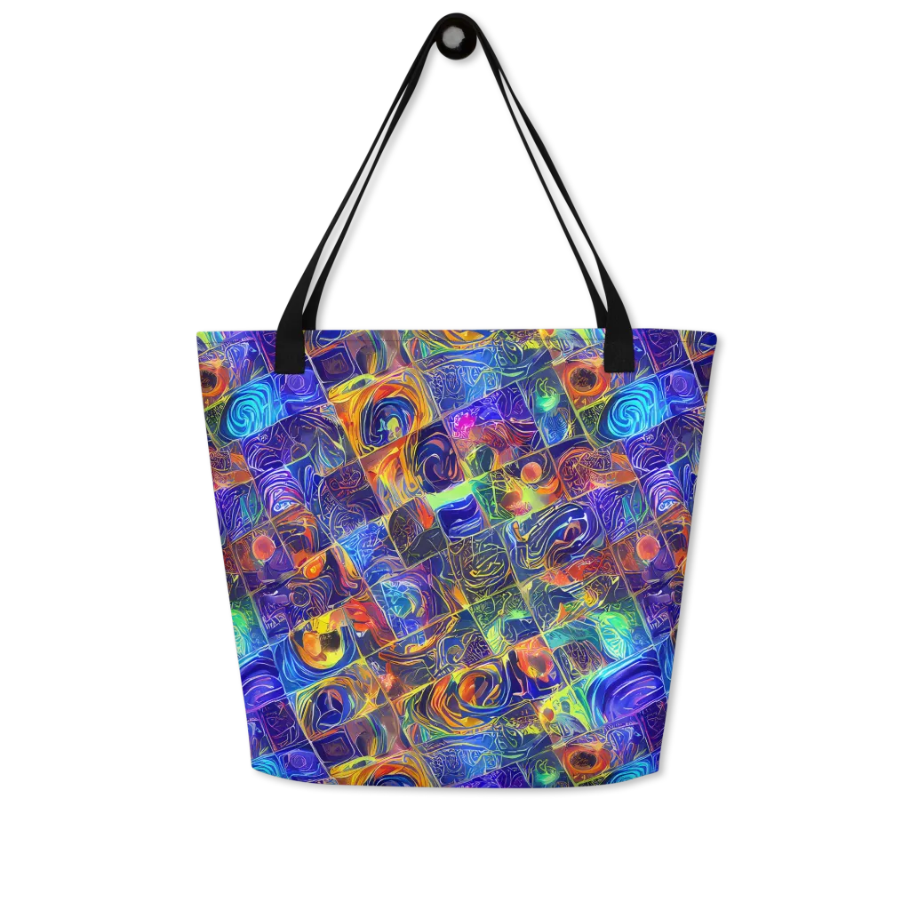 Vivid Vertigo on Large Tote Bag W/ Pocket — Front